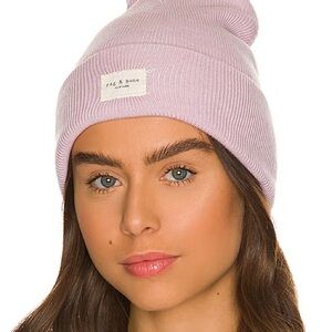 rag & bone Light Purple Ribbed Beanie